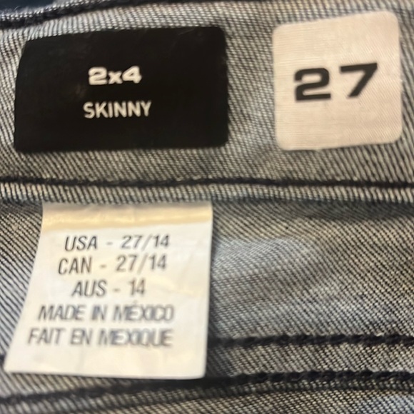 EUC Volcom Skinny Jeans - dark blue stretch Boys Sz 14 - Picture 9 of 11